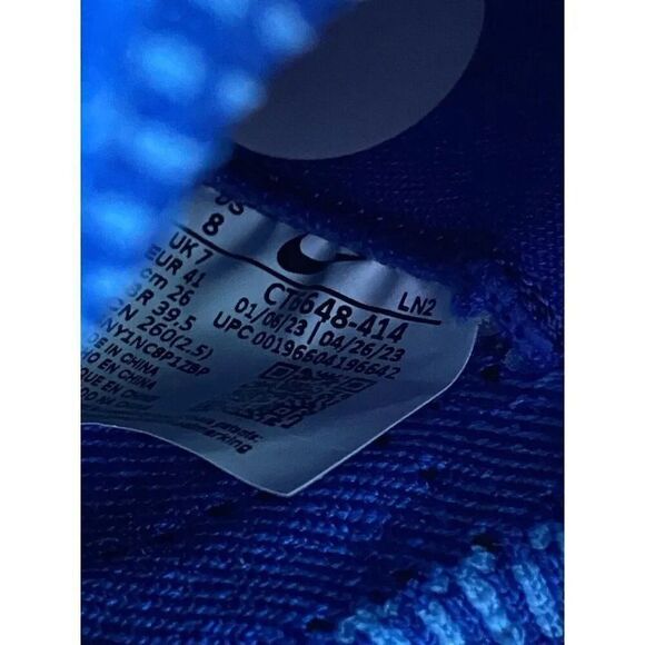 Nike Alpha Menace Elite 3 Flyknit Football Cleats Royal Blue CT6648-414 Men’s 8 - Picture 11 of 11